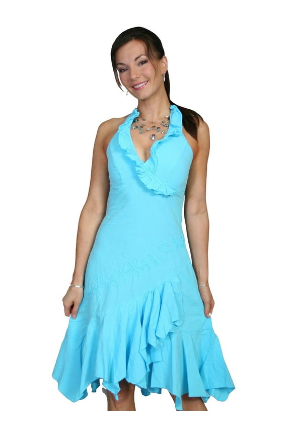 Scully Women's Peruvian Cotton Halter Midi Dress - PSL-054 WT   US