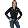 thumbnail image 1 of Scully Womens Black Poly/Rayon Skull & Roses L/S Blouse XL, 1 of 3