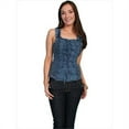thumbnail image 1 of Scully  Womens Cotton Lace-Up Cantina Tank - Dark Blue - Extra Small, 1 of 1