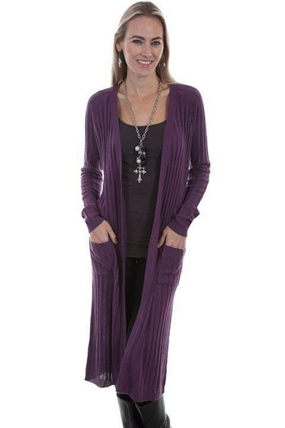 Scully Womens Iris Acrylic Long Cardigan S