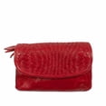 thumbnail image 1 of Scully Women's Woven Leather Handbag Red One Size, 1 of 3