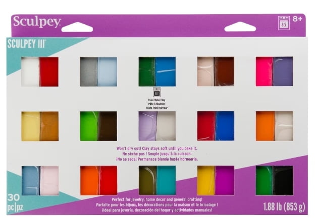 Sculpey Iii 30 Color Oven Bake Clay Sampler