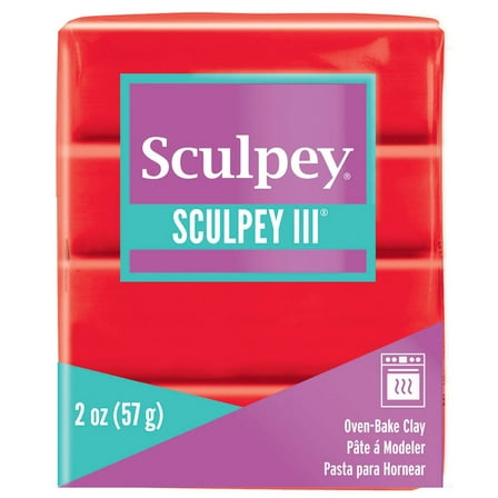 Sculpey III Oven-Bake Clay 2oz-Red Hot Red