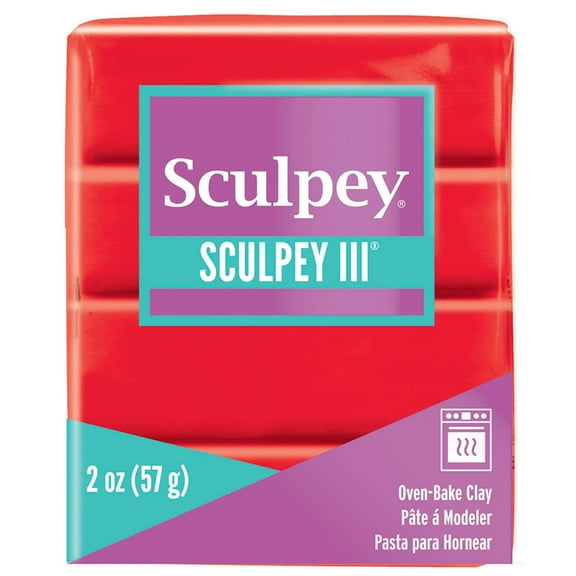 Sculpey III Oven-Bake Clay 2oz-Red Hot Red