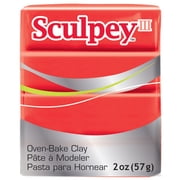 Sculpey III Oven-Bake Clay 2oz-Red Hot Red