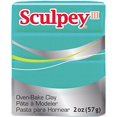 thumbnail image 1 of Sculpey III Polymer Oven-Bake Clay, Teal Pearl, Non Toxic, 2 oz. bar, Great for modeling, sculpting, holiday, DIY, mixed media and school projects.Great for kids & beginners!, 1 of 1
