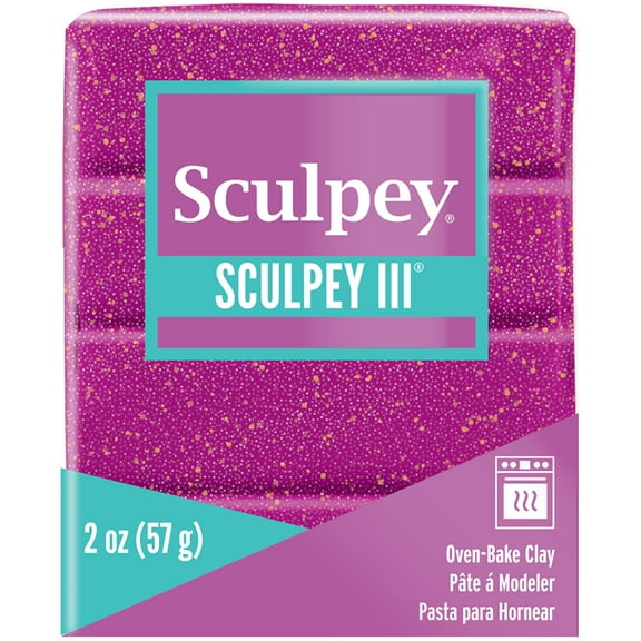 Sculpey III - Violet Glitter, 2 oz