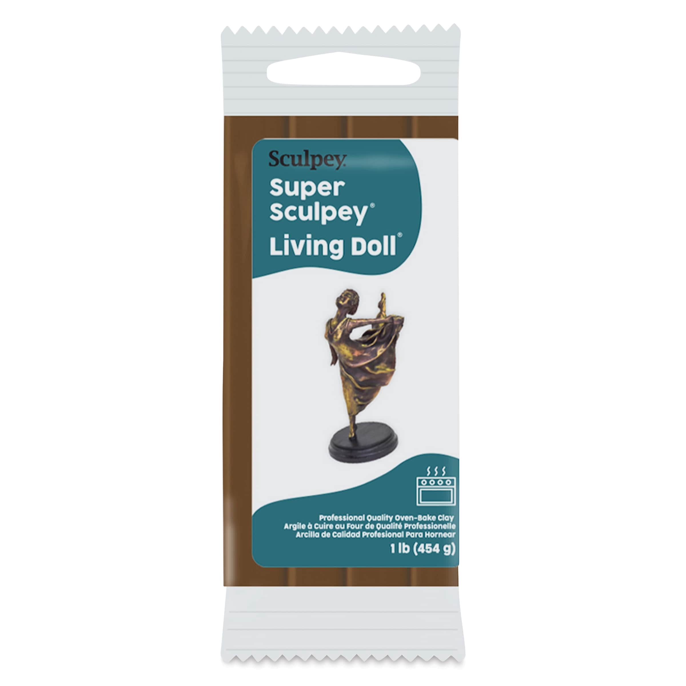 Sculpey Living Doll Polymer Clay - 1 lb, Espresso