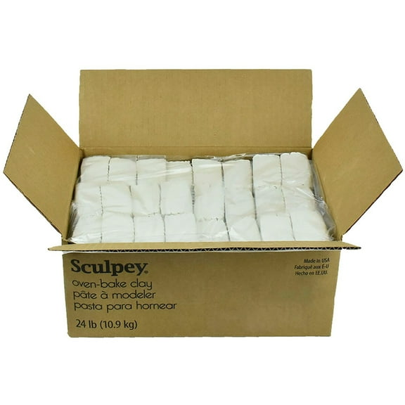 Sculpey: Original Sculpey Clay: White - 24 lb - Bulk Polymer Oven Bake Clay, Non-Toxic, Sculpting, Bake-Sand-Paint, Adults Kids, Art & Craft Supplies