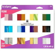 Sculpey Polymer Clay Premo Multipack Sampler - 24 1oz Packs - Oven Bake Clay, 24 Colors, Non-Toxic, Advanced Techniques, Sculpting, Arts & Crafts