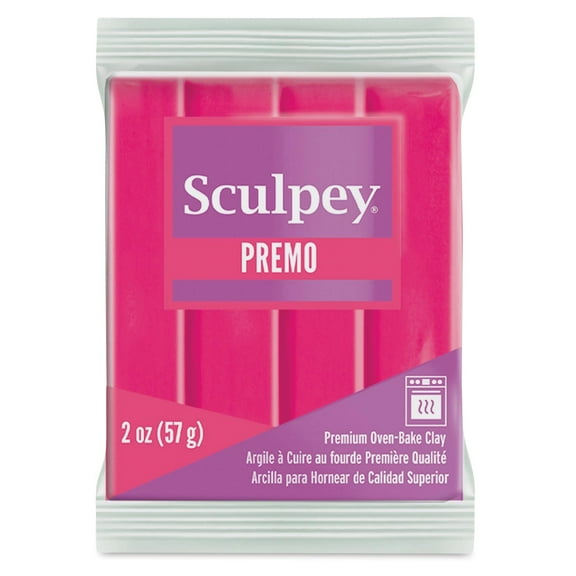 Sculpey Premo Polymer Clay 2oz-Fluorescent Pink