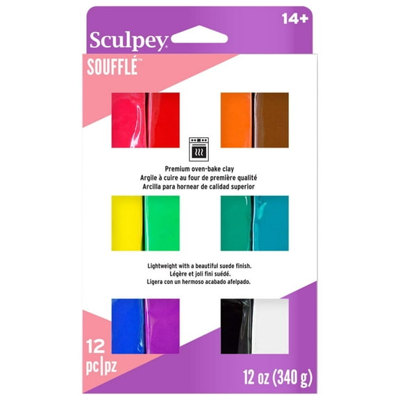 Sculpey Souffle Multipack 12/Pkg-0.9oz
