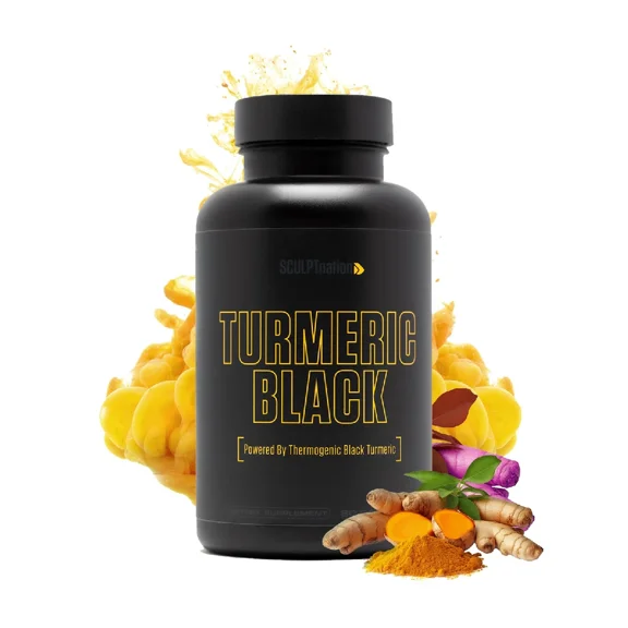 Sculpt Nation Turmeric Curcumin Herbal Supplement with Black Pepper for Joint Health 30 Count 30-Day Supply