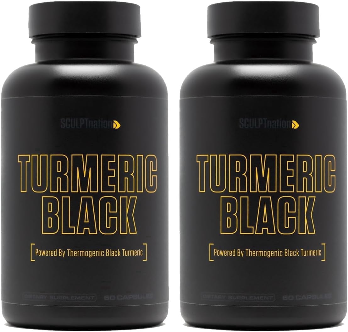 Sculpt Nation Turmeric Curcumin with Black Pepper and Patented Ingredients Supplement Joint Health Support 2-Pack 60 Count Capsules