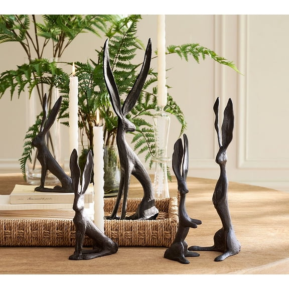 Sculpted Bunny Collection Rabbit  Easter Decorations for Home, Easter Table Centerpieces Flowers, Easter Egg Fillers Decorations