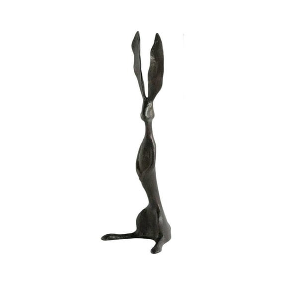 Sculpted Bunny Resin Easter Decor – 10in Modern Rabbit Figurines | Indoor/Outdoor Spring Home Tabletop Ornament
