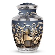 Sculpted Musical Harmony Supreme Rest Large Funeral Urns for Adult Ashes - Lasting Dignity Funeral Urns For Human Ashes - Memorial Urns 10 Inch