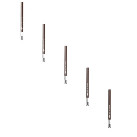 Sculpting 3D Double Headed Eyebrow Pencil and Powder Two in One, Automatic Rotating, Sweat Proof, Soft and Precise Tip, Natural Long-Lasting Brows, Suitable for All Skin Types, 0.53oz 1 PC*5