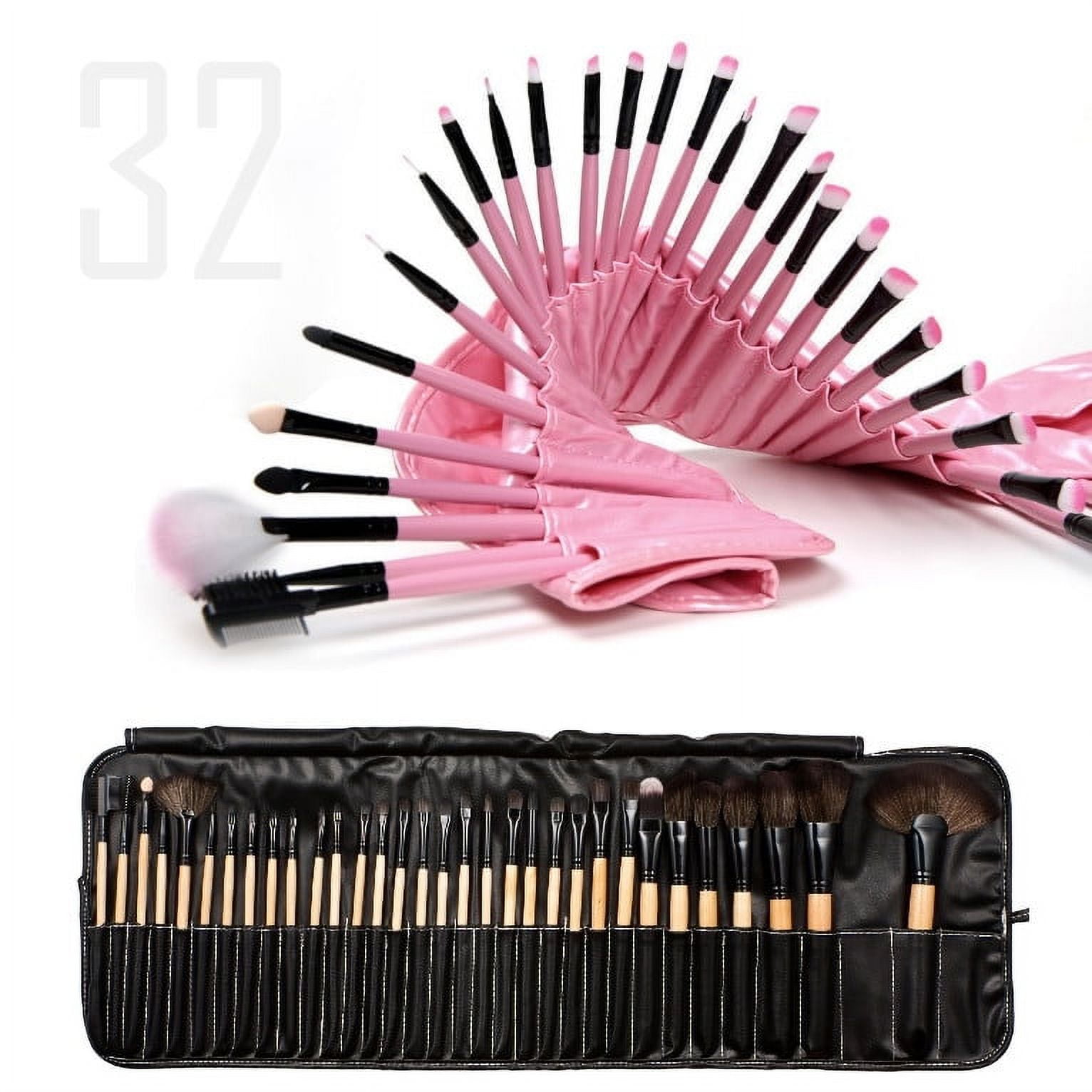 Sculptor 32 Piece fine Wooden Makeup Brush Set - Walmart.com