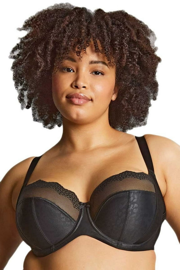 by Panache Esme Balcony Underwire Bra (10921),38HH,Black Animal