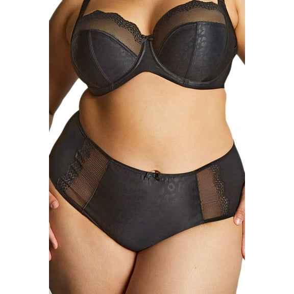 Sculptresse by Panache Esme Deep Brief (10924),Medium,Black Animal