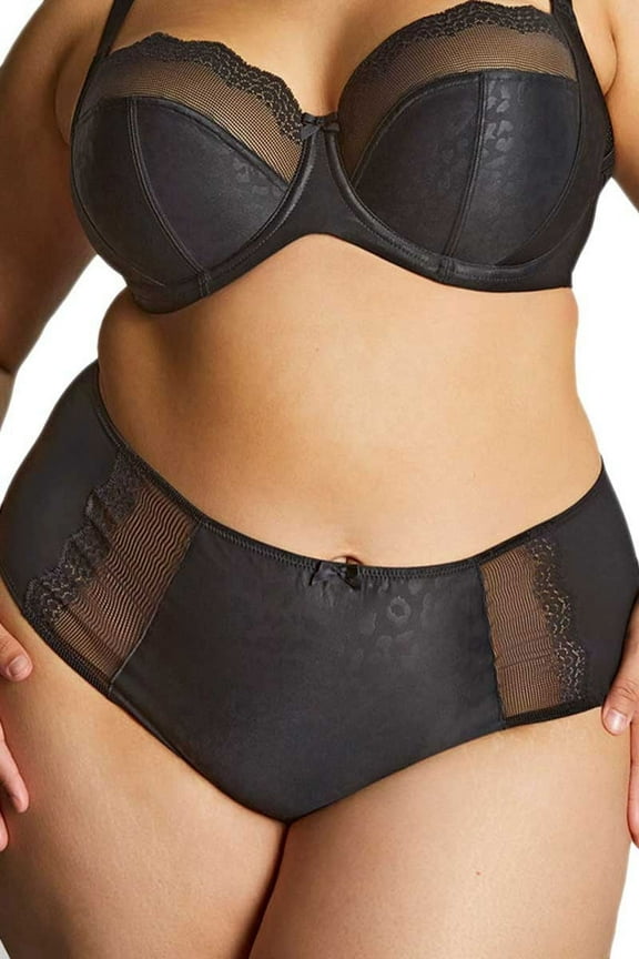 Sculptresse by Panache Esme Deep Brief (10924),Medium,Black Animal