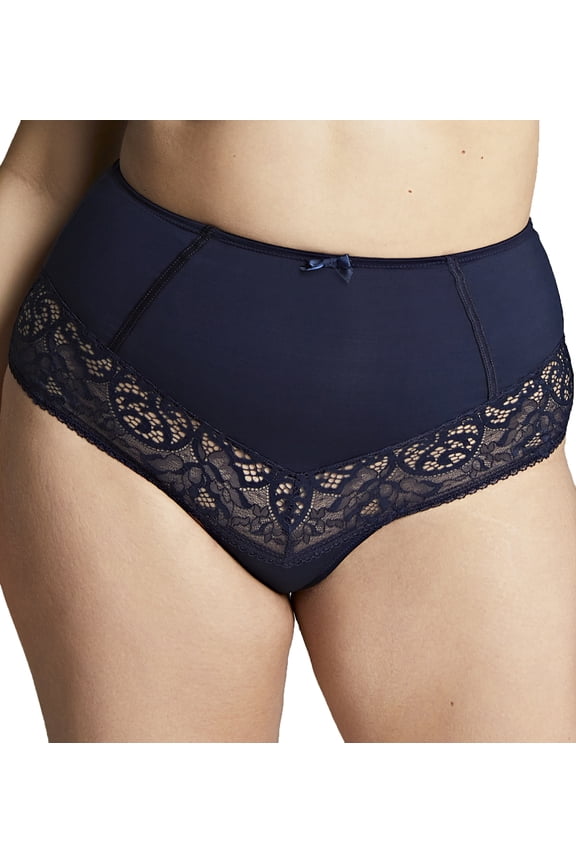 by Panache Estel Matching Highwaist Brief (9684),4XL,Navy