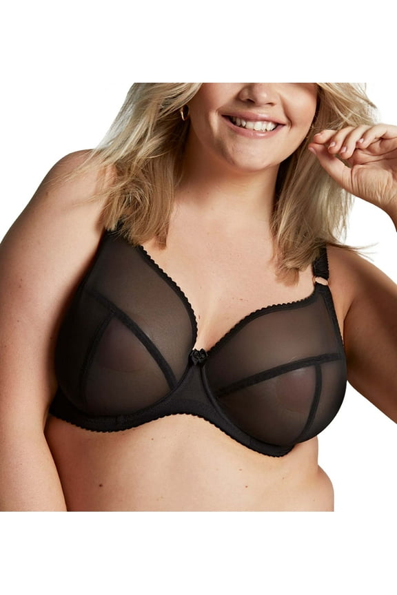 by Panache Liberty Plunge Underwire Bra (10846),34GG,Black