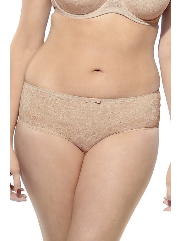 Sculptresse by Panache NUDE Pure Lace Brief Panty, US Large, UK 14