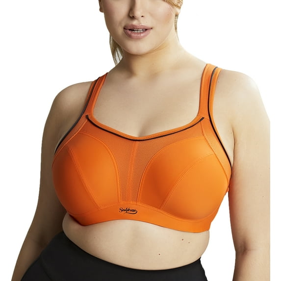 Sculptresse by Panache Non-padded Underwire Sports Bra (9441),38HH,Mango