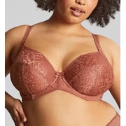 Sculptresse by Panache ROSE GOLD Estel Plunge Underwire Bra, US 36M, UK 36J