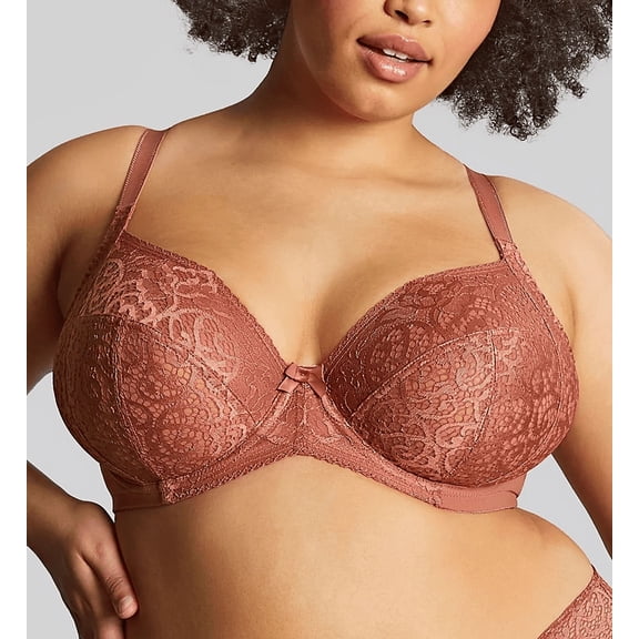Sculptresse by Panache ROSE GOLD Estel Plunge Underwire Bra, US 36M, UK 36J