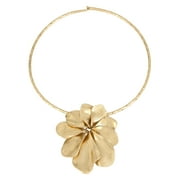 ROBERT LEE MORRIS Sculptural Flower Pendant Collar Necklace
