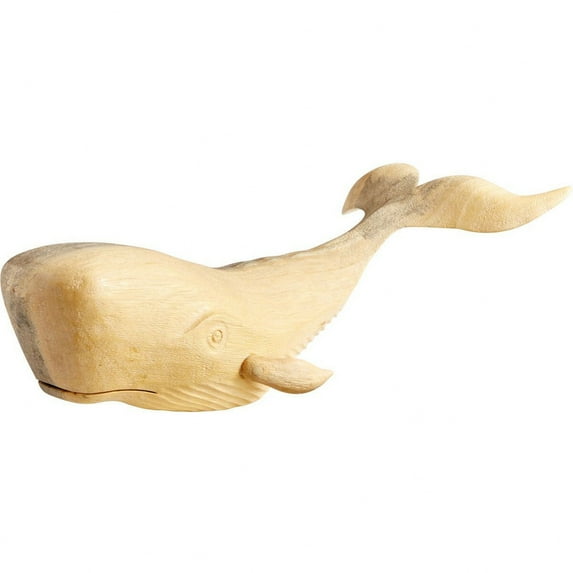 Cyan Design 10133 Wood Moby Whale Statue - Natural