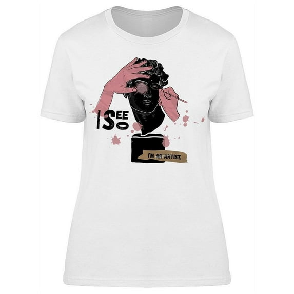 Sculpture Being Sculped By Hand T-Shirt Women -Image by Shutterstock, Female x-Large