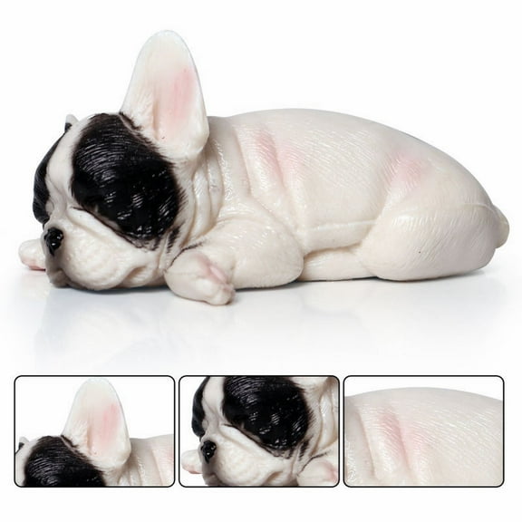 Sculpture Decor Dog Garden Statue Outdoor Figurine Realistic Lifelike Resin English Bulldog Collectible Gift