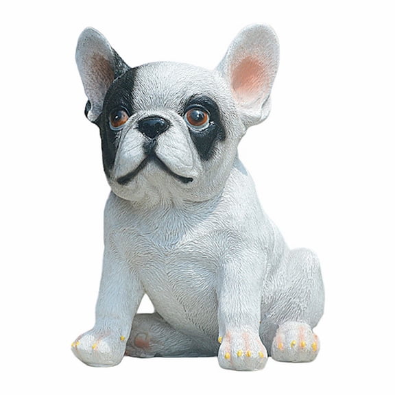 Sculpture DecorBulldog Garden Statue Outdoor Figurine Realistic Lifelike Resin English British Crafts Collectibles Dog Lover Gift Patio Courtyard Ornament Home