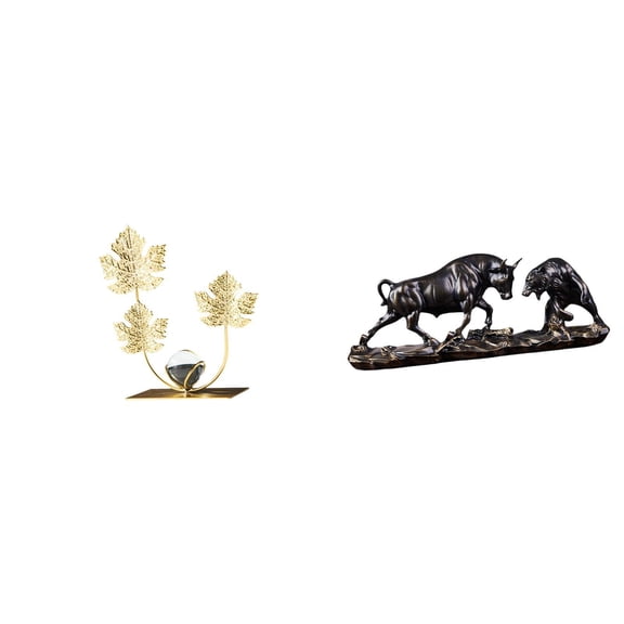 Sculpture Decoration Bull Figurine Bear Ornament Iron Resin Craft Perfect for Living Room Bedroom Tabletop Display