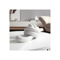 Sculpture Decorative Object Resin Polyresin Modern Knot Design for Home Office Bedroom Living Room Decor - 3" White