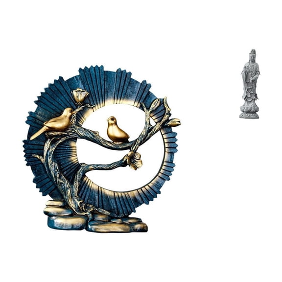 Sculpture Figurine Knick Knack Resin Craftwork Romantic Gift for Couples Living Room Bookshelf Desk