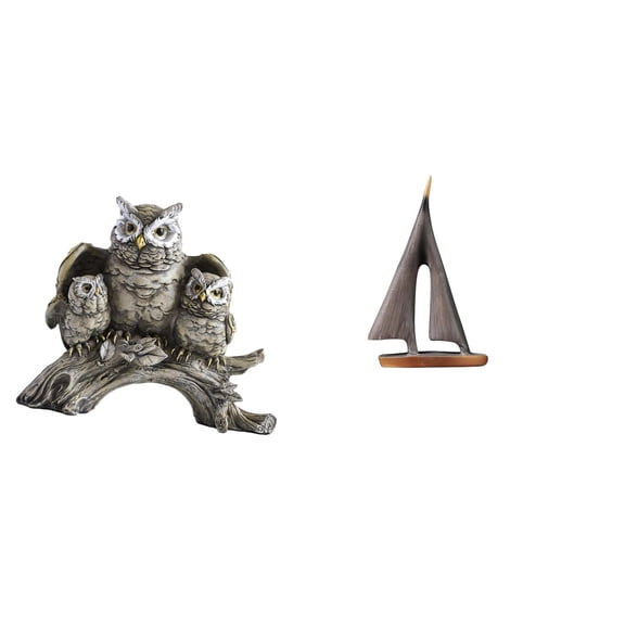 Sculpture Figurines Sailboat Model Resin Unique Design for Home Office Bedroom Bookshelf Display