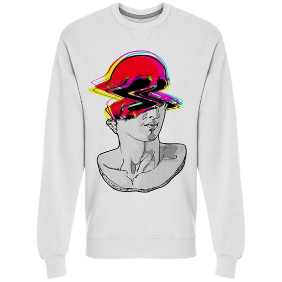 Sculpture Glitched Sweatshirt Men -Image by Shutterstock, Male x-Large