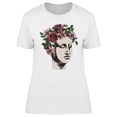 thumbnail image 1 of Sculpture Head With Roses Wreath T-Shirt Women -Image by Shutterstock, Female Large, 1 of 2