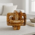 thumbnail image 1 of Decorative Knot Statue for Home Decor - Sculpture Ornament for Bathroom, Living Room, and Bookshelf Decor - Figurine Accent for Coffee Table, Bedroom, and Office Desk Styling - 6", Tan, 1 of 12
