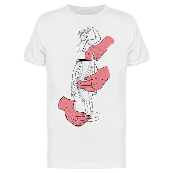 Sculpture Human Hands Antique T-Shirt Men -Image by Shutterstock, Male Small