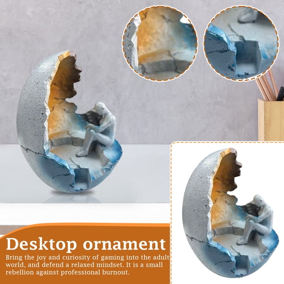Sculpture, Nihilism-Inspired Art Ornament, Abstract Figure, Inner Emptiness Decorative Item