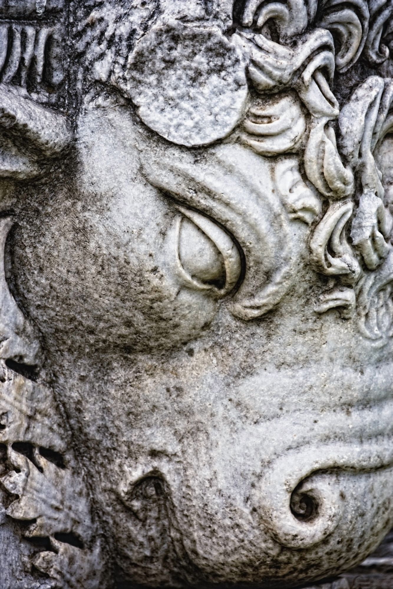 Sculpture Of Bull Temples Of Apollo And Athena Side Turkey Canvas Art - Carson Ganci Design Pics (12 x 19)