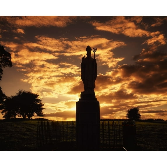 Sculpture Of St. Patrick Hill Of Tara Co Meath Ireland by The Irish Image Collection / Design Pics
