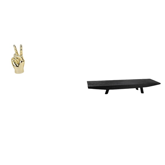 Sculpture Statue Hand Gesture Creative with Solid Resin Wood Design for Wedding Coffee Table Centerpiece