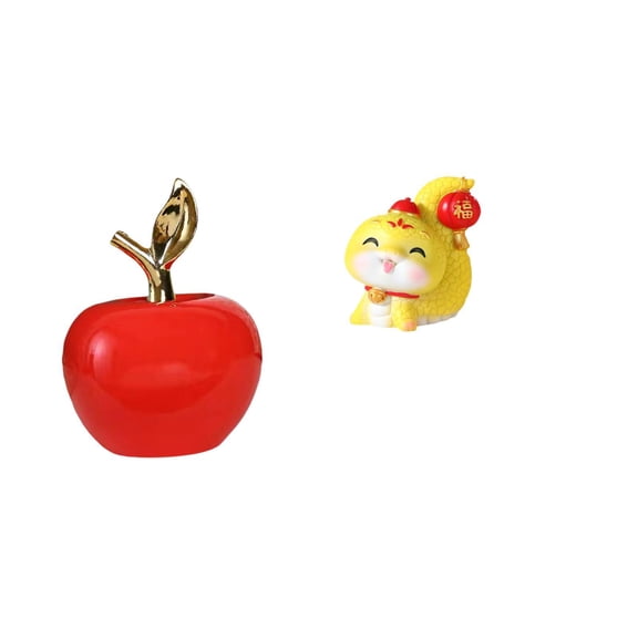 Sculpture Statue Ornament Cartoon Snake Design Artistic Decor for Study Room Cafe Tabletop